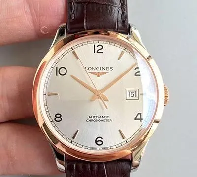 Longines Record L2.820.4.76.2 1:1 Best Edition Replica Watch Swiss ETA2892 Silver Dial